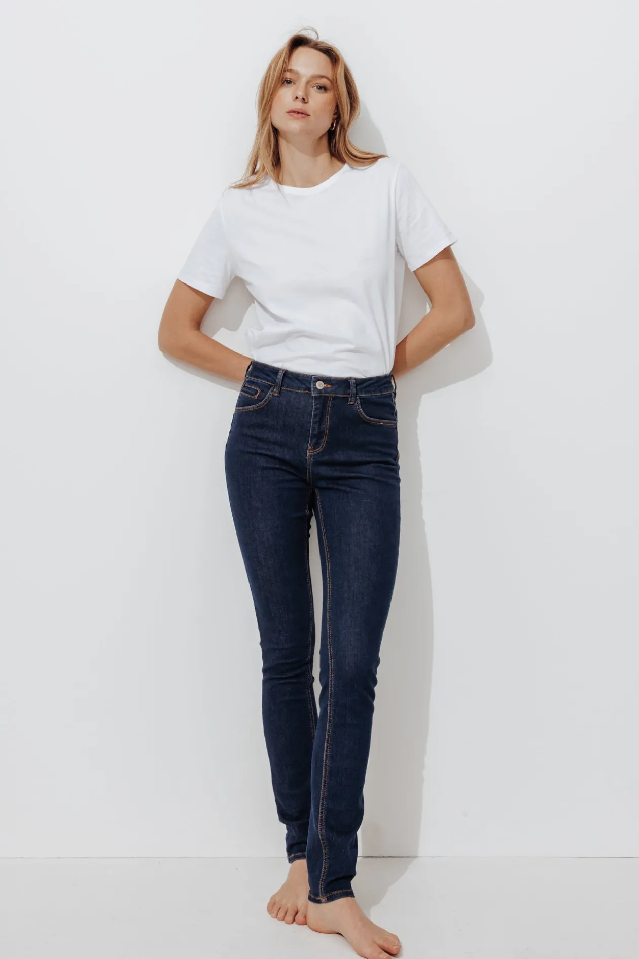 Promod ERNEST Jean skinny pushup long - Jean rinse Jeanrinse Discount