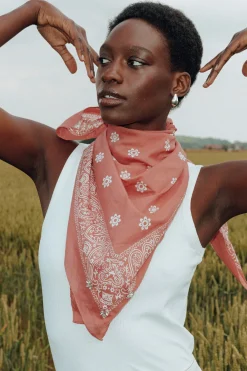 Promod Foulard bandana strassé - Vieux rose Vieuxrose Clearance
