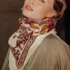 Promod Foulard carré imprimé Femme - Rose Best Sale