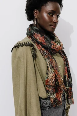 Promod Foulard imprimé irisé Femme - Imprimé noir Impriménoir Hot