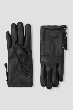 Promod Gants en cuir Femme - Noir Sale