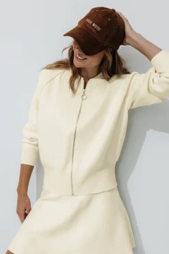 Promod Gilet bomber en maille Femme - Ecru Cheap