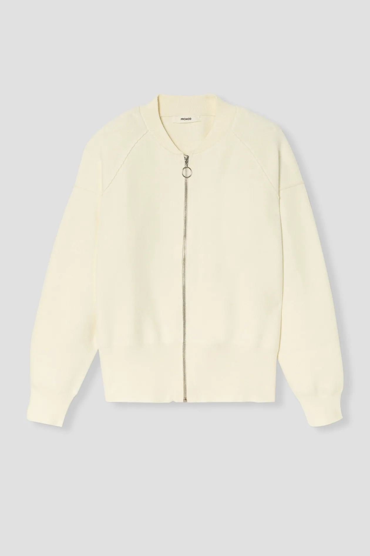 Promod Gilet bomber en maille Femme - Ecru Cheap