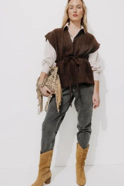Promod Gilet sans manches Femme - Chocolat Sale