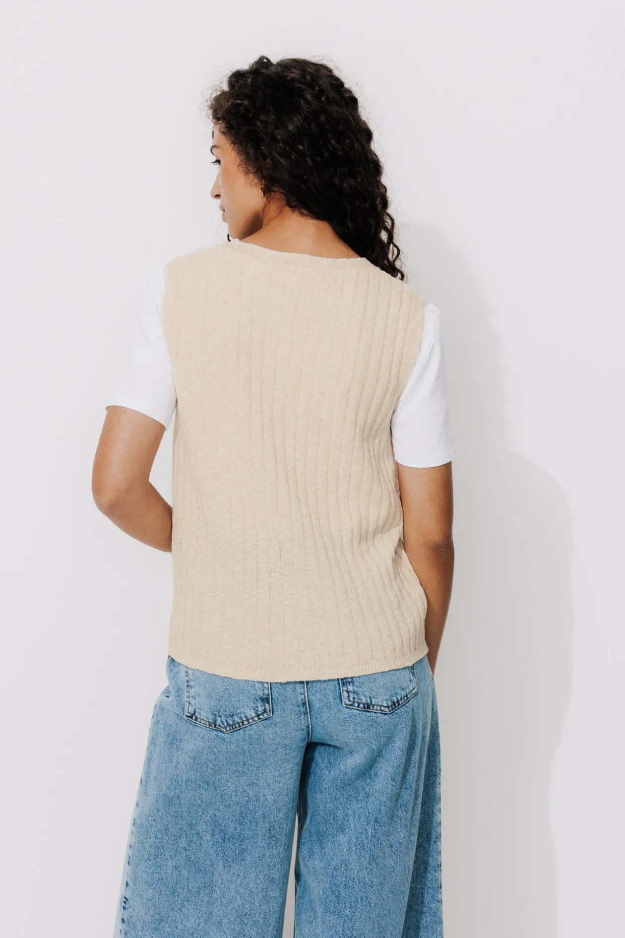 Promod Gilet sans manches Femme - Ecru Hot