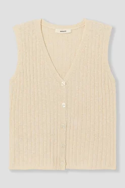 Promod Gilet sans manches Femme - Ecru Hot