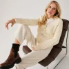 Promod Gilet torsadé Femme - Ecru Best Sale