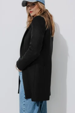 Promod GISELE court manteau en laine - Noir Flash Sale