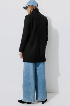 Promod GISELE court manteau en laine - Noir Flash Sale