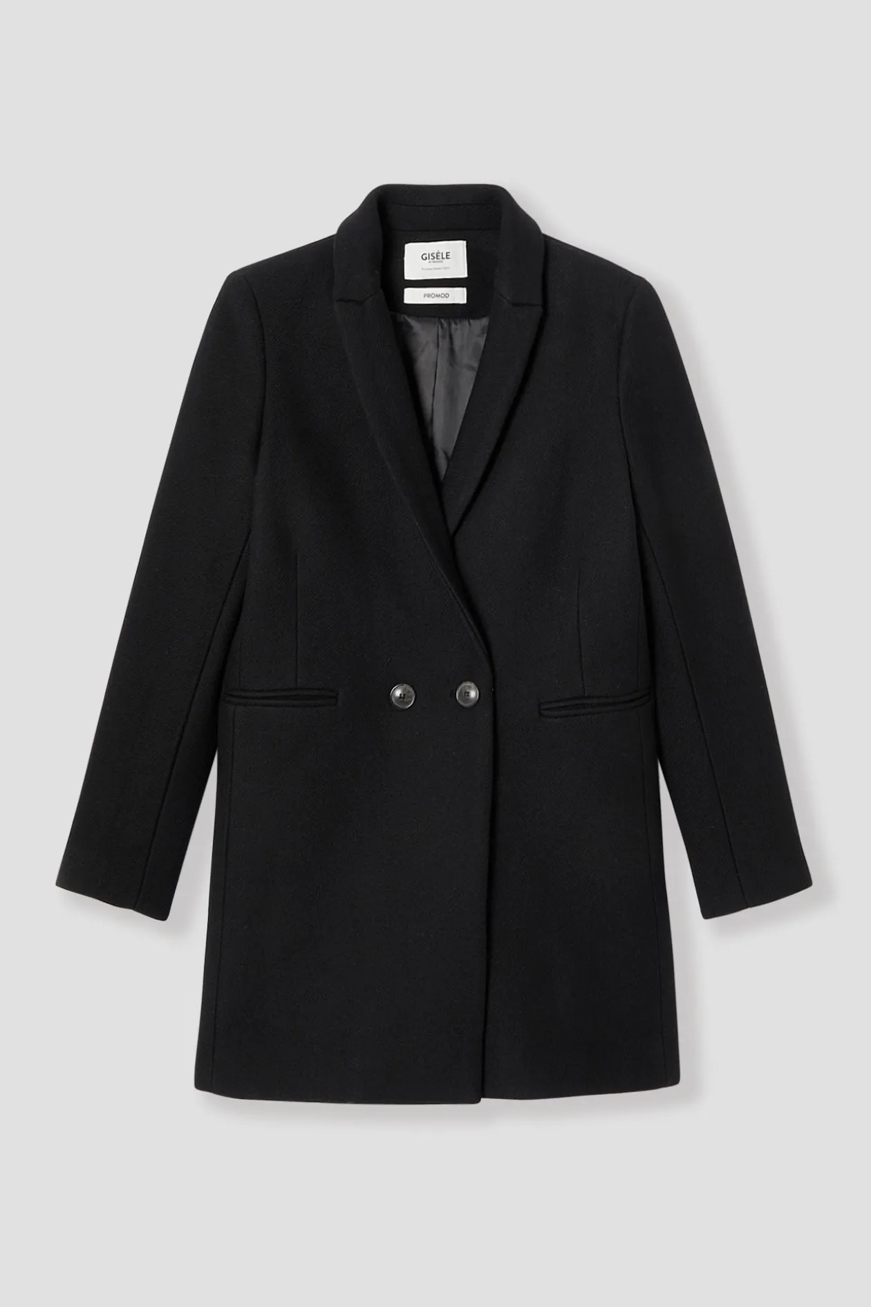 Promod GISELE court manteau en laine - Noir Flash Sale
