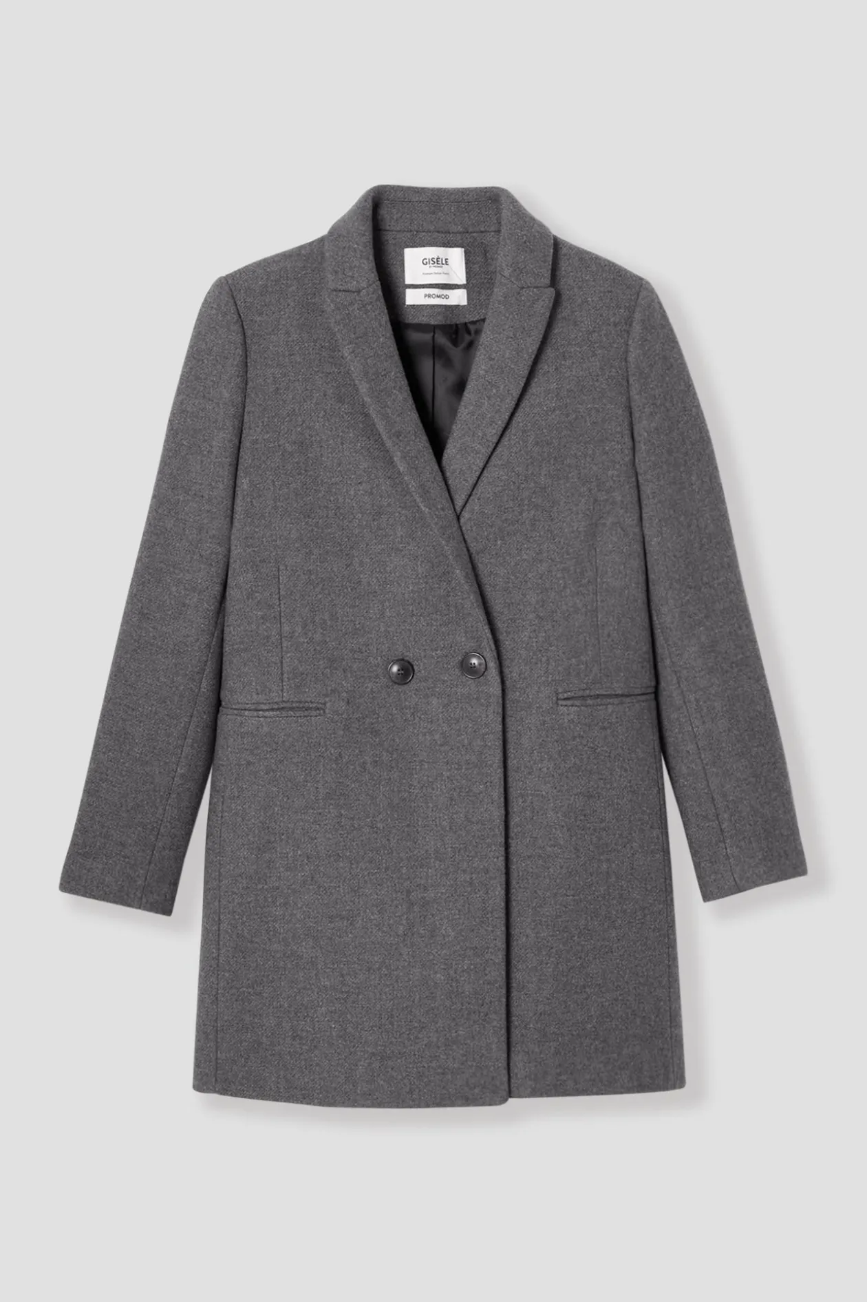 Promod GISELE court manteau en laine - Gris clair Grisclair Sale