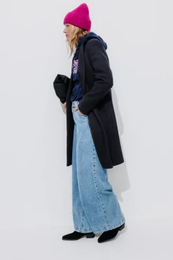 Promod GISELE long manteau en laine - Marine Cheap