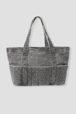 Promod Grand sac en jean délavé Femme - Gris Online