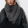 Promod Grande écharpe irisée - Gris foncé Grisfoncé Sale