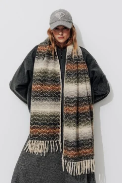 Promod Grande écharpe rayée Femme - Rayé écru Rayéécru Flash Sale