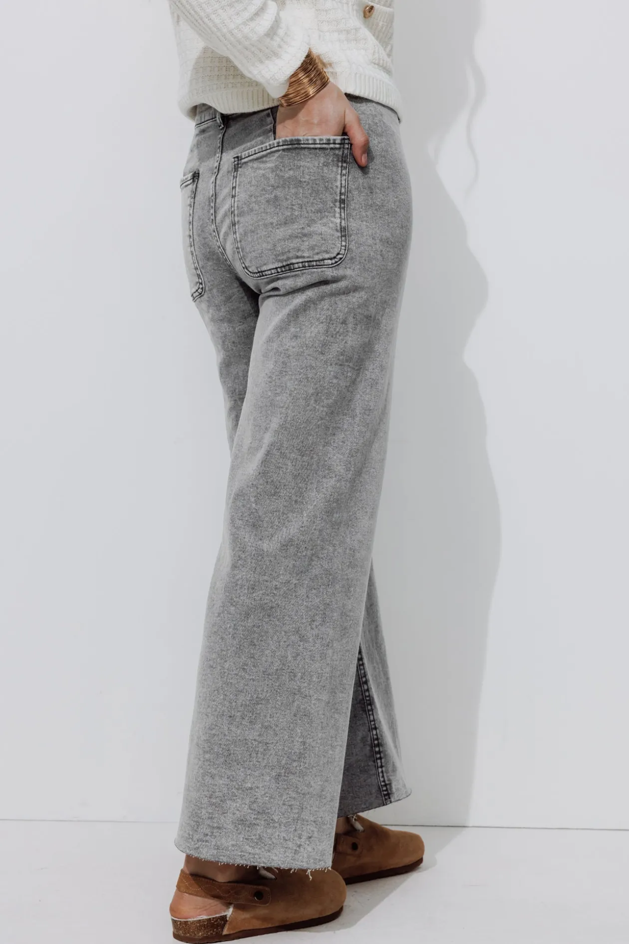 Promod HECTOR jean taille haute - Jeans gris Jeansgris Cheap