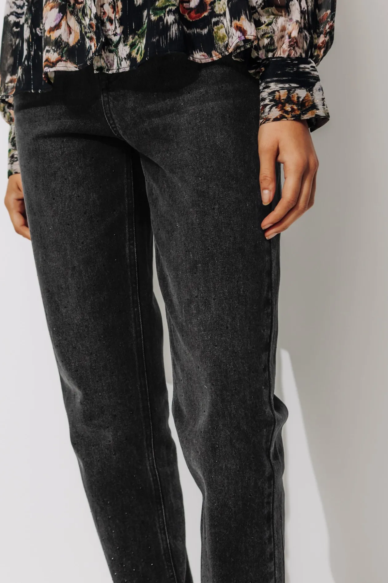 Promod Jean à strass Femme - Noir Discount