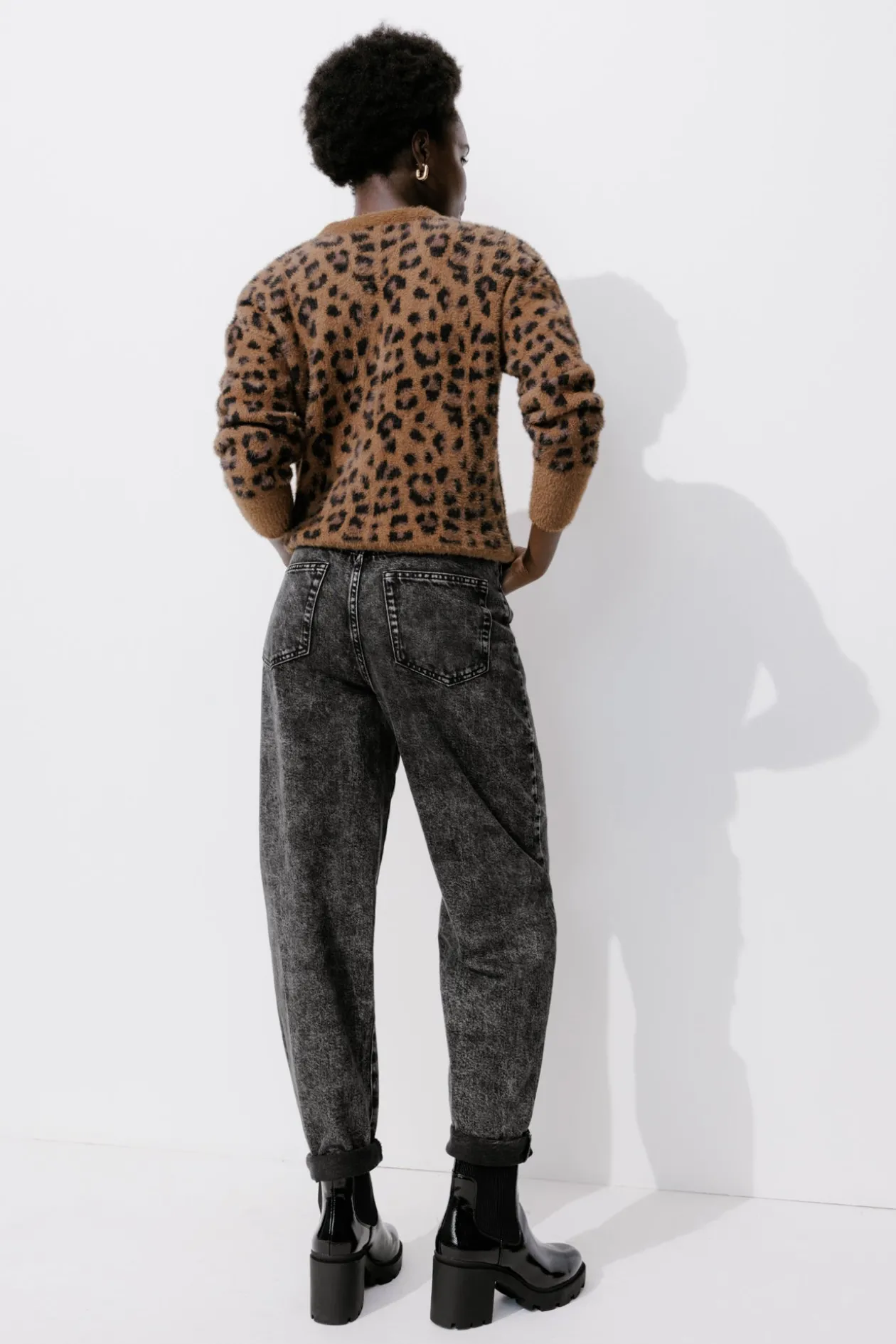Promod Jean balloon taille haute - Noir Discount