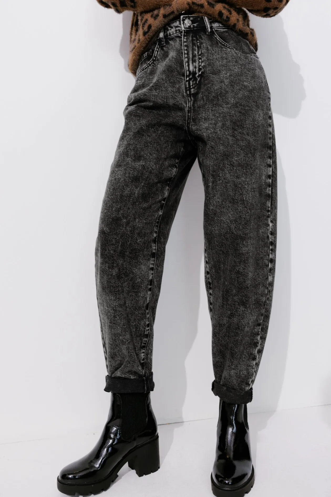 Promod Jean balloon taille haute - Noir Discount