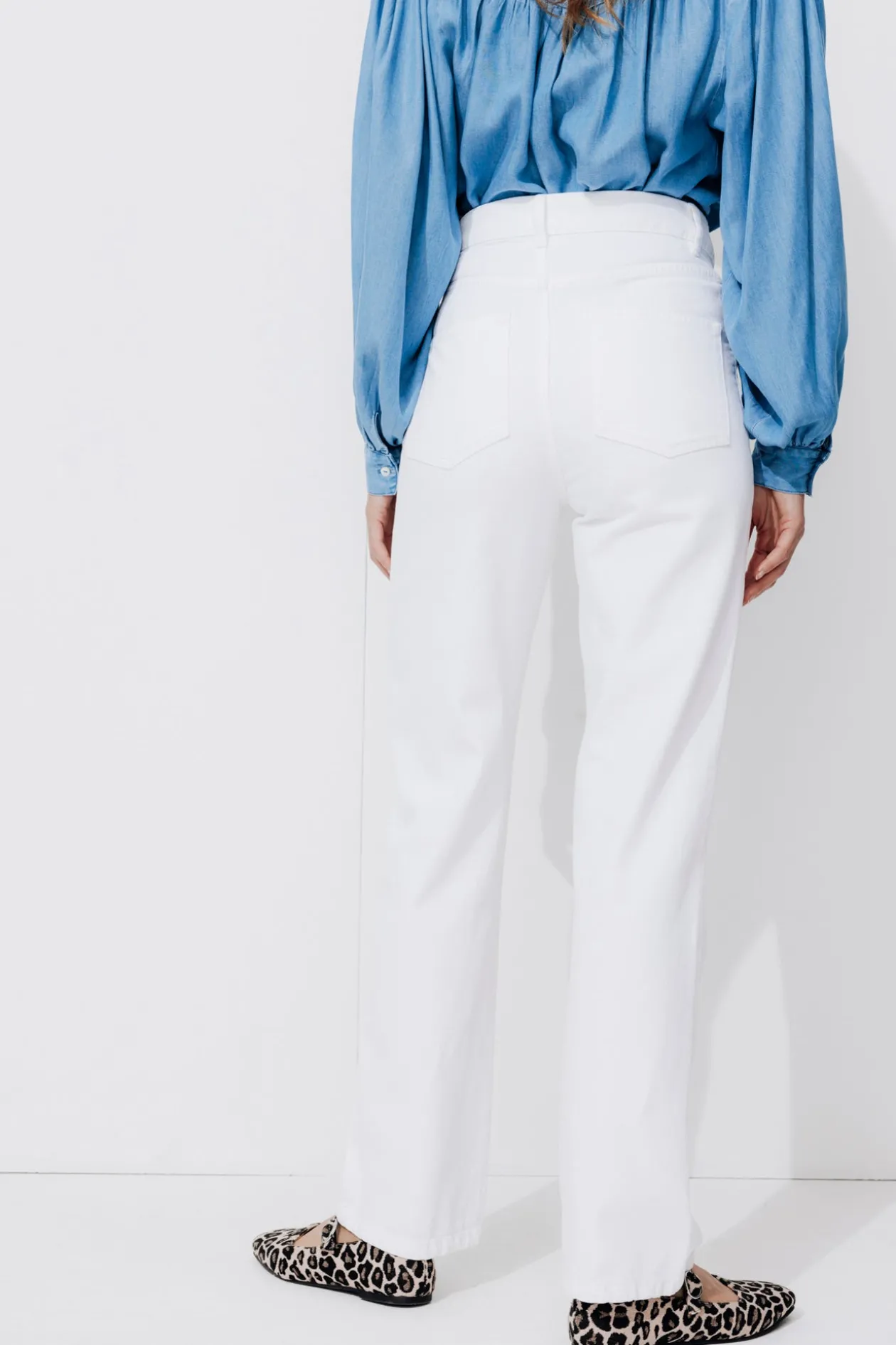 Promod Jean blanc droit taille haute - Ecru Flash Sale