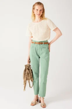 Promod Jean de couleur MARCEL - Turquoise Discount