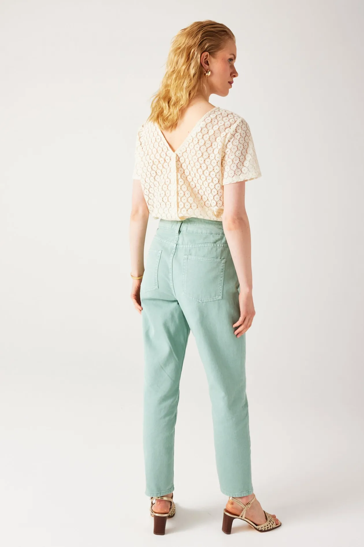 Promod Jean de couleur MARCEL - Turquoise Discount