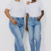 Promod Jean droit taille haute Femme - Jean clair Jeanclair Online