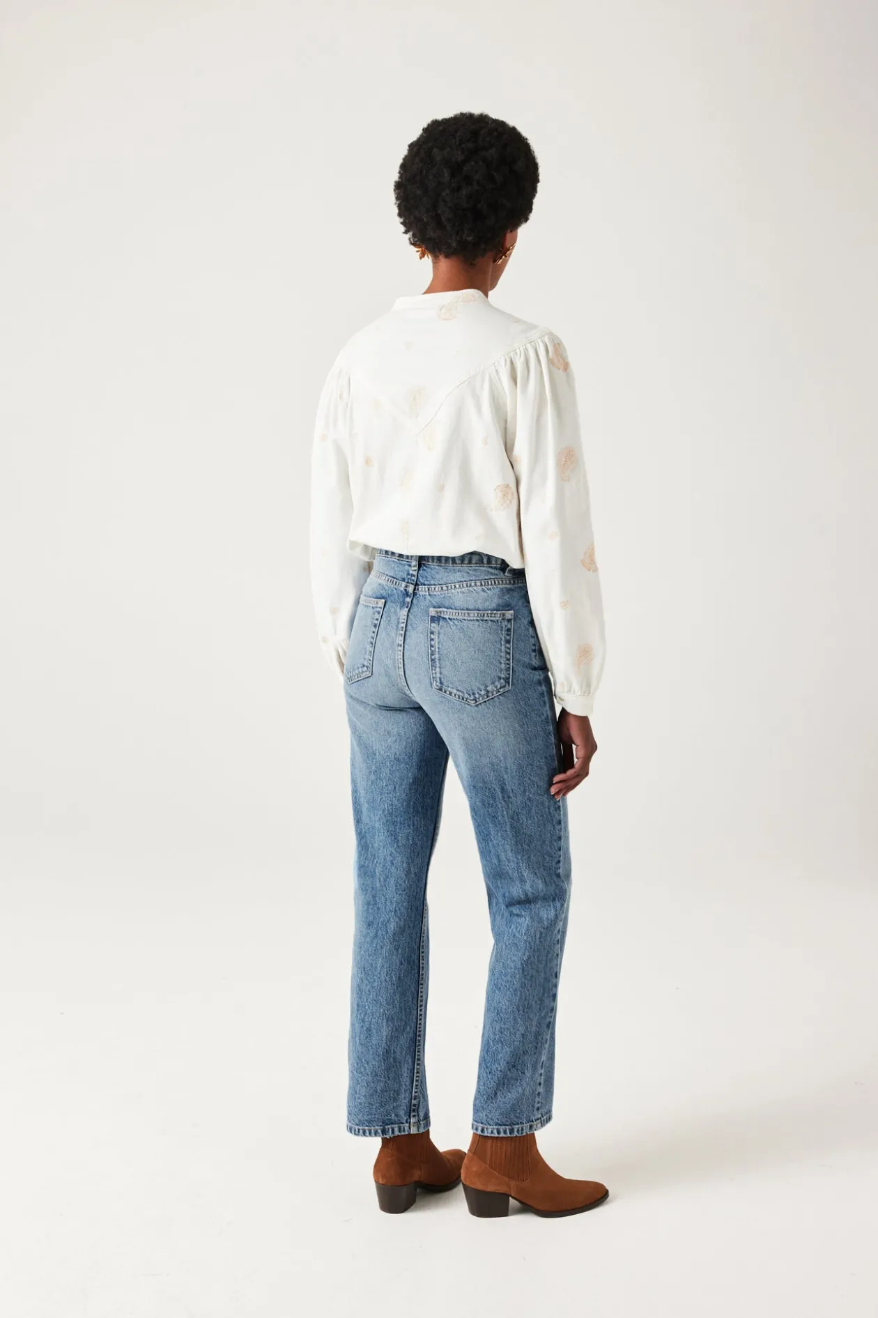 Promod Jean droit taille haute Femme - Jean clair Jeanclair Sale