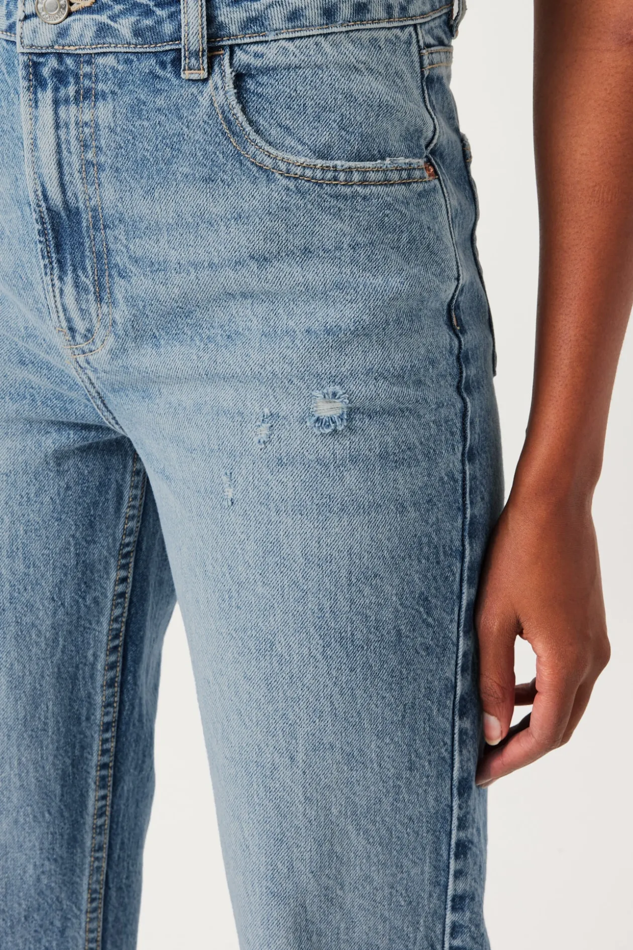 Promod Jean droit taille haute Femme - Jean clair Jeanclair Sale