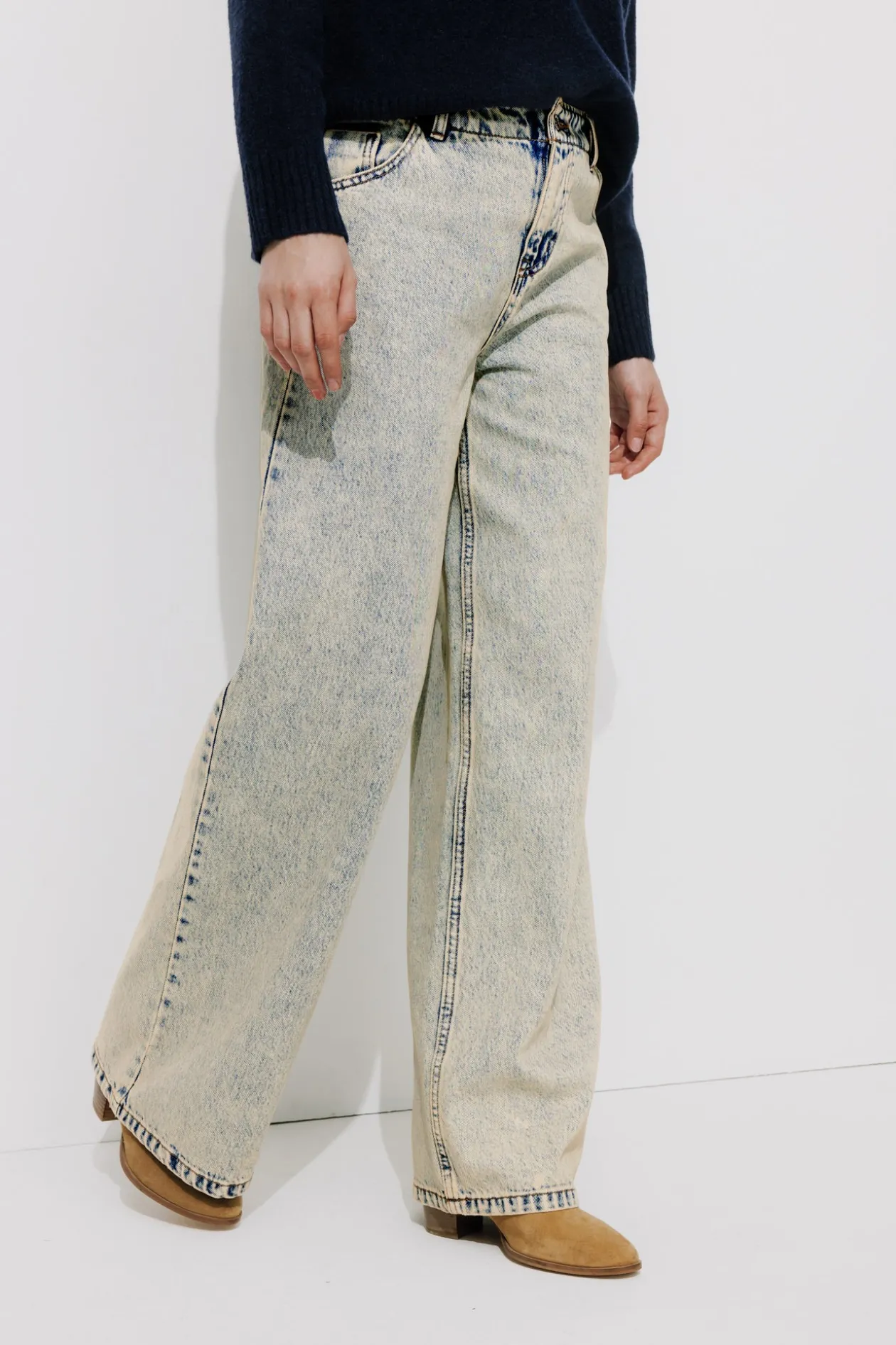 Promod Jean large blanchi teinté - Jean clair Jeanclair Outlet