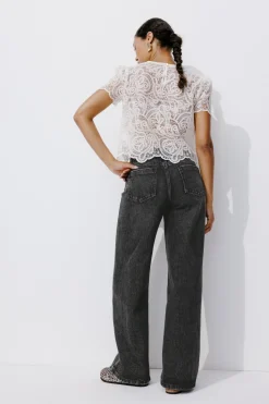 Promod Jean large taille haute Femme - Noir Online