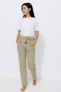 Promod Jean mom taille haute MARCEL - Sable Hot