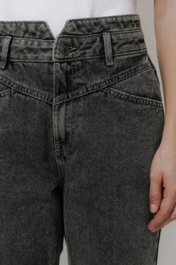 Promod Jean mom taille haute MARCEL - Jeans gris Jeansgris Fashion