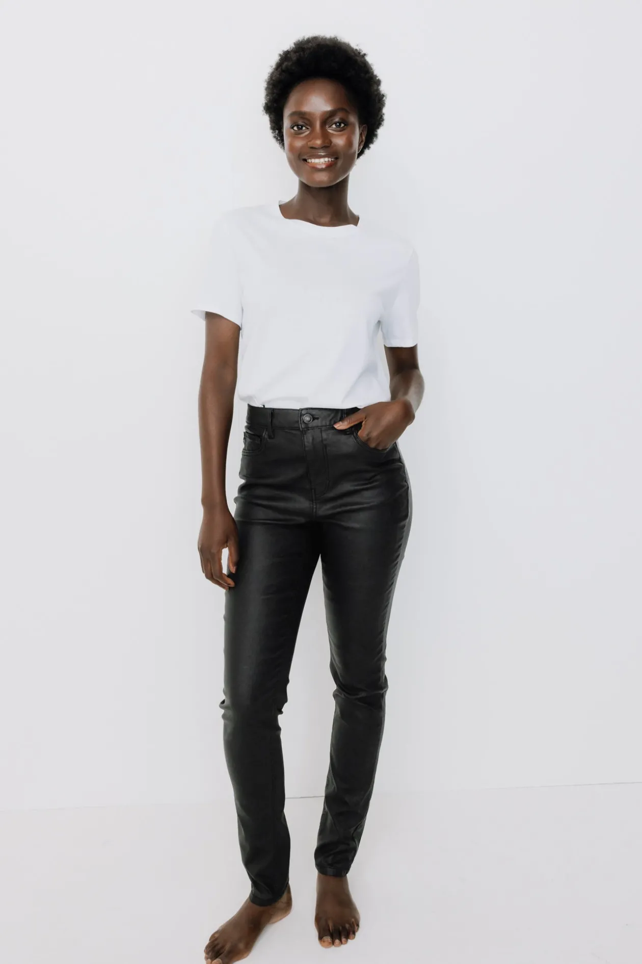 Promod Jean skinny enduit GASPARD - Noir New