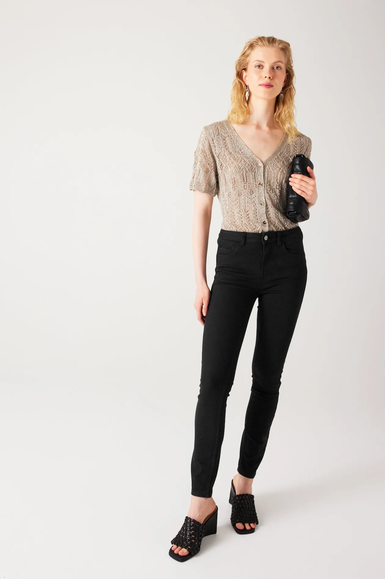 Promod Jean skinny push up ERNEST - Noir Discount