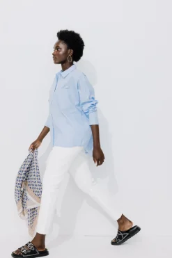 Promod Jean slim cropped Femme GASTON - Blanc Best