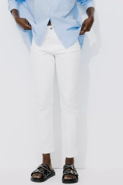 Promod Jean slim cropped Femme GASTON - Blanc Best