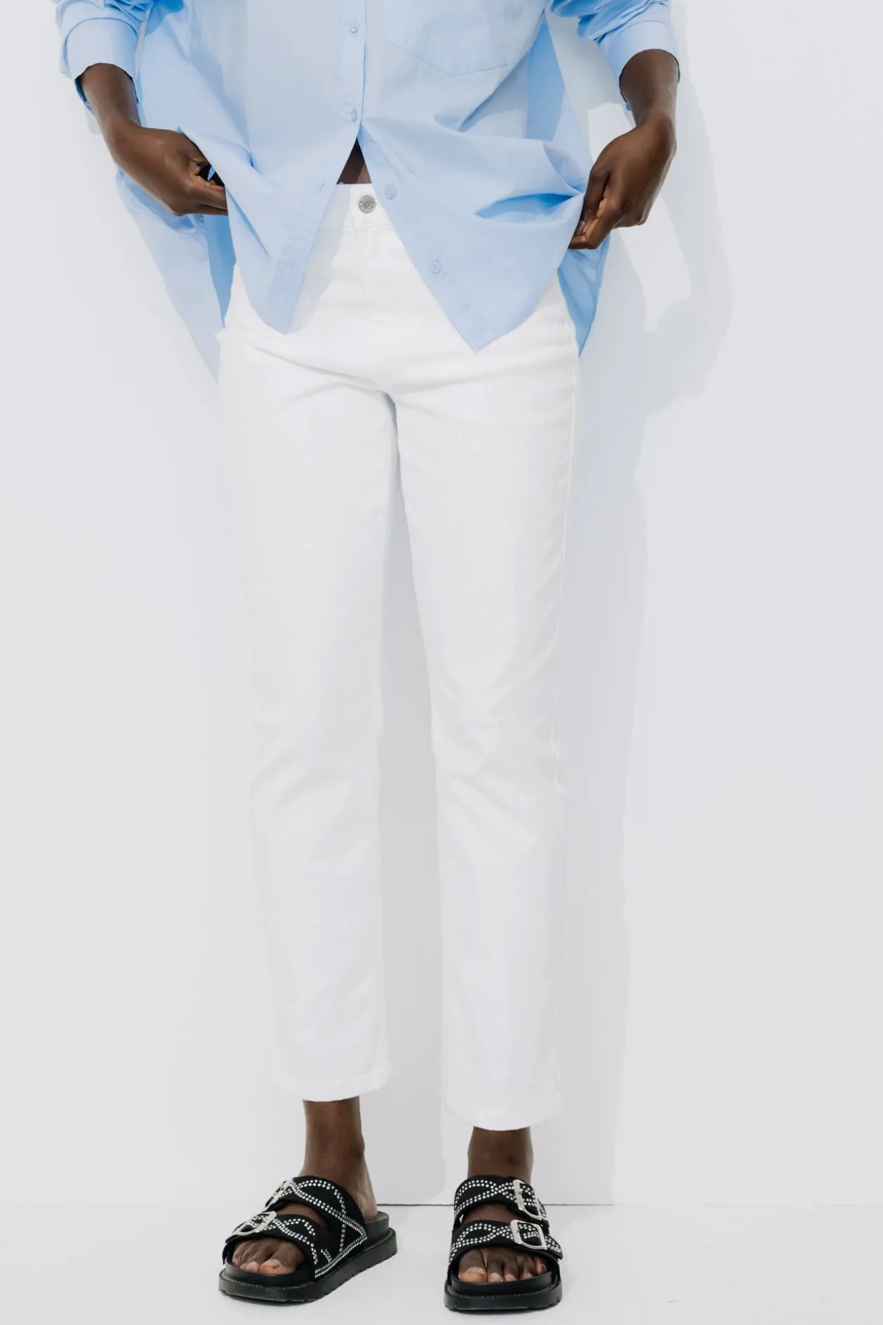 Promod Jean slim cropped Femme GASTON - Blanc Best