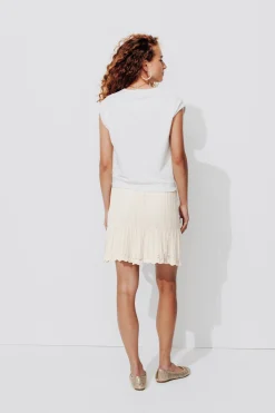 Promod Jupe courte en crochet Femme - Ecru Sale