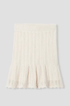 Promod Jupe courte en crochet Femme - Ecru Sale