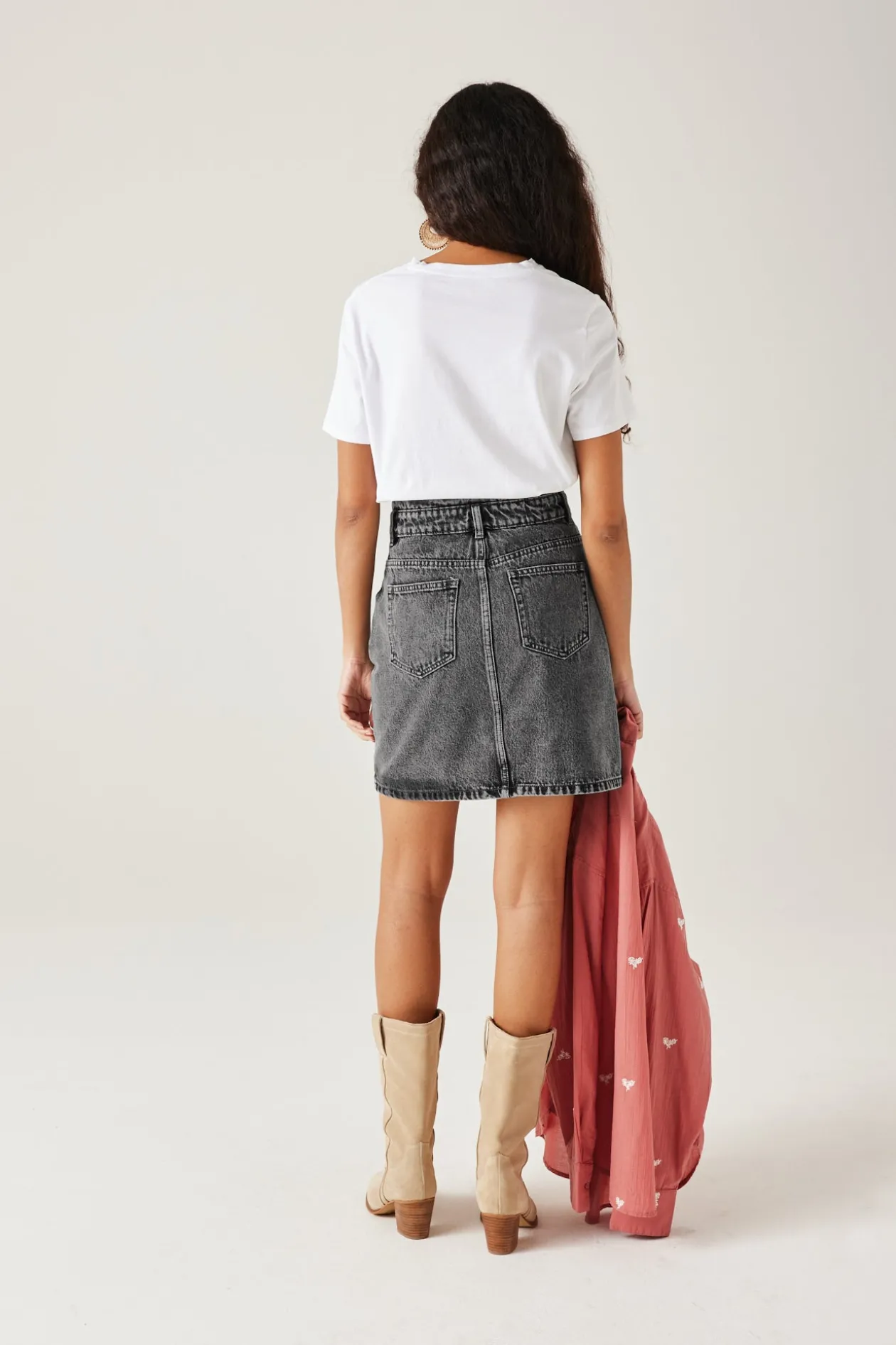 Promod Jupe courte en jean Femme - Jeans gris Jeansgris Best