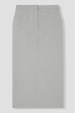 Promod Jupe crayon fendue Femme - Gris Store