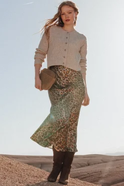 Promod Jupe en satin léopard Femme - Imprimé multicolore Imprimémulticolore Online