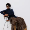 Promod Jupe longue imprimée Femme - Imprimé noir Impriménoir Hot