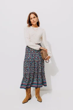 Promod Jupe longue imprimée Femme - Imprimé multicolore Imprimémulticolore Best Sale
