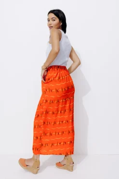 Promod Jupe longue imprimée Femme - Imprimé rouge Imprimérouge Cheap