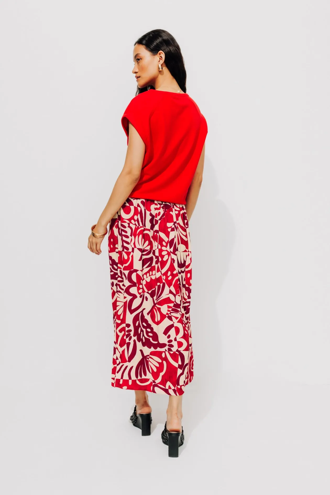 Promod Jupe longue imprimée Femme - Imprimé écru Impriméécru Store