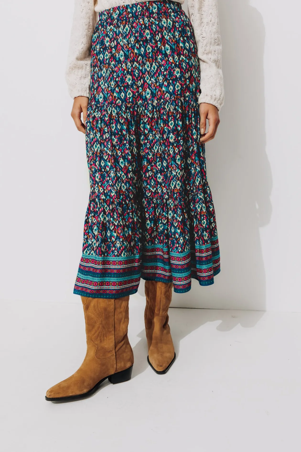 Promod Jupe longue imprimée Femme - Imprimé multicolore Imprimémulticolore Best Sale