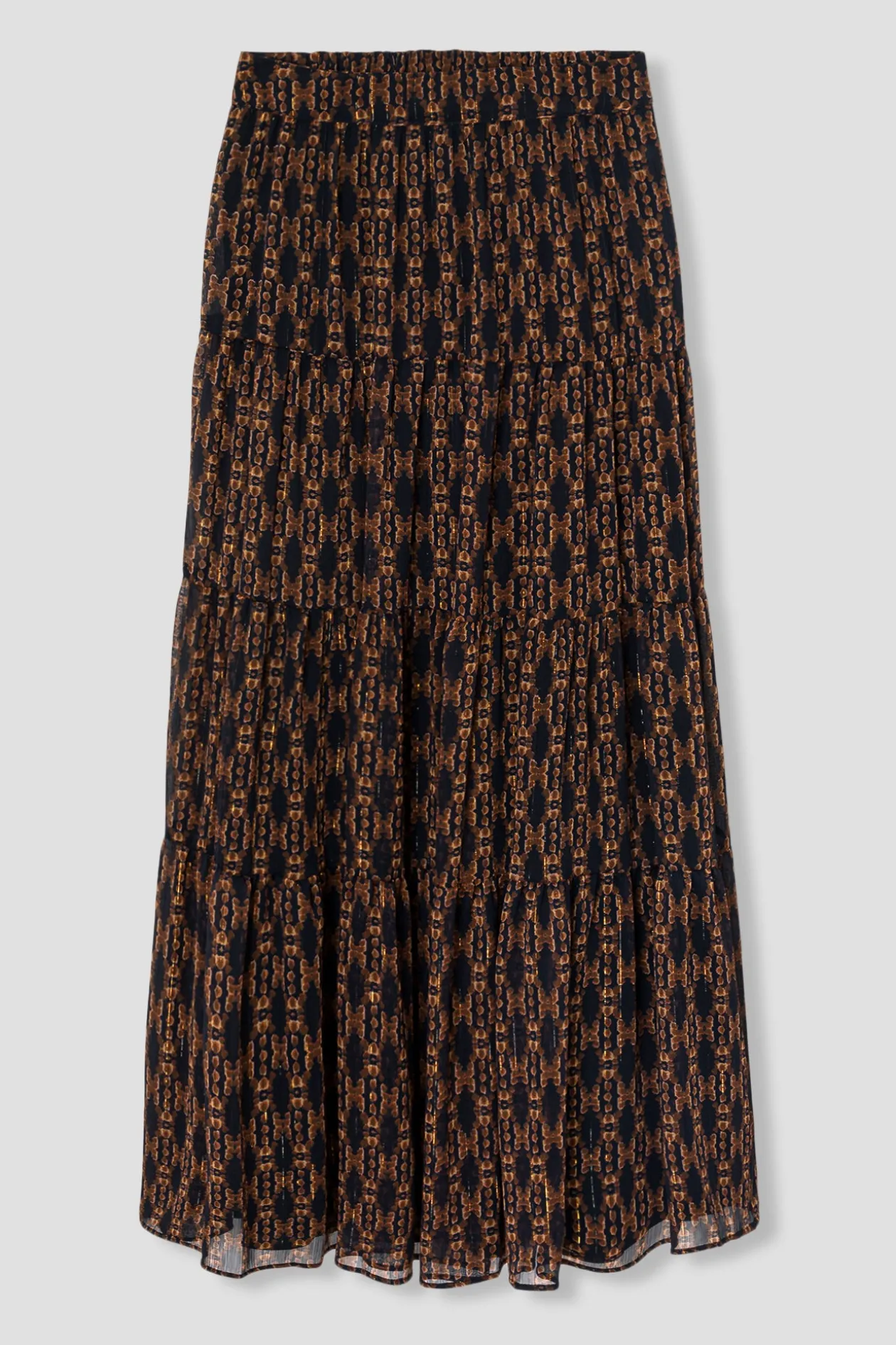 Promod Jupe longue imprimée Femme - Imprimé noir Impriménoir Hot