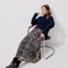 Promod Jupe longue plissée Femme - Imprimé multicolore Imprimémulticolore Cheap